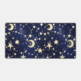 Celestial Moon Phase Astrology – Velvet Navy デスクマット