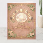 Celestial Moon Phase Mother's Day Card カード (正面)