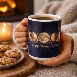 Celestial Moon Phase Mother's Day Mug Large 15oz コーヒーマグカップ