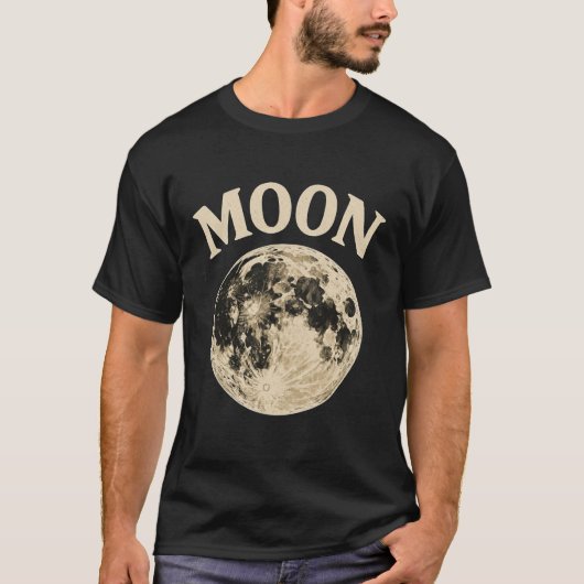 Celestial Moon Phase T-Shirt – Minimal & Cosmic  Tシャツ (正面)