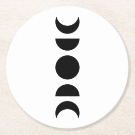 Celestial Moon Phases ラウンドペーパーコースター