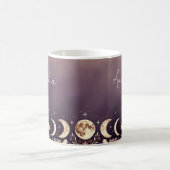 Celestial Moon Phases Crystal Botanical Name Mug コーヒーマグカップ (中央)