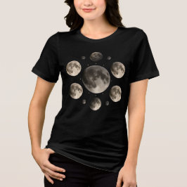Celestial Moon Phases Mandala Astronomy Art トライブレンドＴシャツ