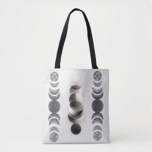 Celestial Moon Phases Triptych Poster | Abstract トートバッグ (正面)