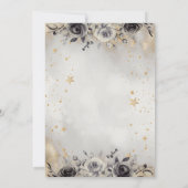 Celestial Moon Roses Stars Quinceanera 招待状 (裏面)