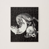 Celestial Moon Sky Universe God Night Illustration ジグソーパズル (縦)