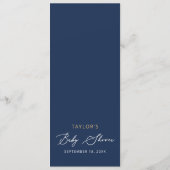 Celestial Moon Stars Baby Shower Menu Card メニュー (裏面)