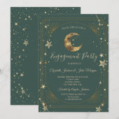 Celestial Moon Stars Frame 招待状 (正面/裏面)