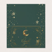 Celestial Moon Stars Frame Thank You Card 名刺 (外部フラット)