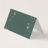 Celestial Moon Stars Frame Thank You Card 名刺 (裏面)
