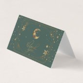Celestial Moon Stars Frame Thank You Card 名刺 (正面)