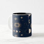 Celestial Moon Stars Mug ツートーンマグカップ (正面左)