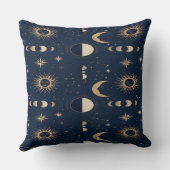 Celestial Moon Stars Pillow クッション (裏面)