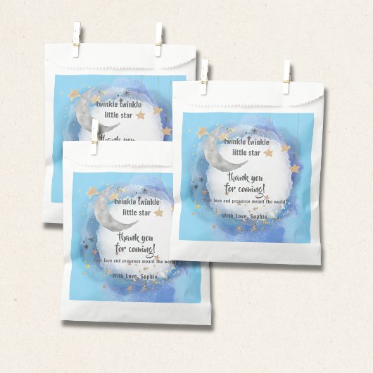 Celestial Moon Stars, Royal Blue And Gold Abstract フェイバーバッグ