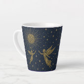 Celestial Moon & Sun Latte Mug – Mystical Night Sk カフェラテマグ (左アングル)