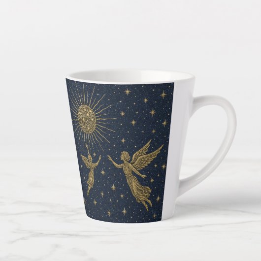 Celestial Moon & Sun Latte Mug – Mystical Night Sk カフェラテマグ (右)
