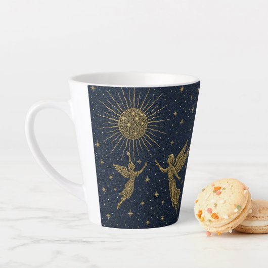 Celestial Moon & Sun Latte Mug – Mystical Night Sk カフェラテマグ (インサイチュ)
