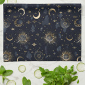 Celestial Moons & Stars キッチンタオル (折り畳み)