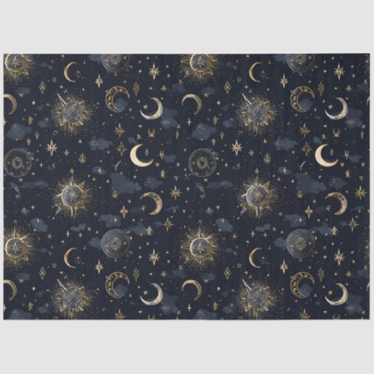 Celestial Moons & Stars Tissue Paper 薄葉紙 (正面)