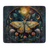Celestial Moth and Moon Phases – Enchanted Night カッティングボード (正面)