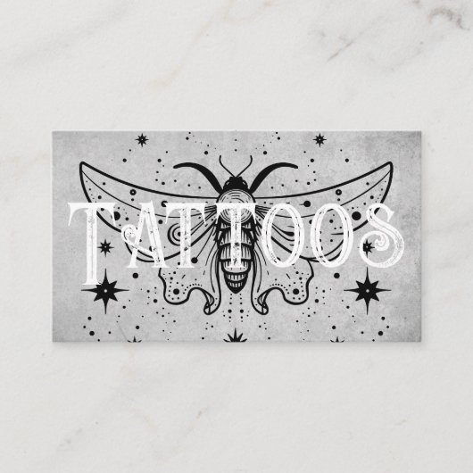 Celestial Moth Concrete Modern Tattoo Artist 名刺 (正面)