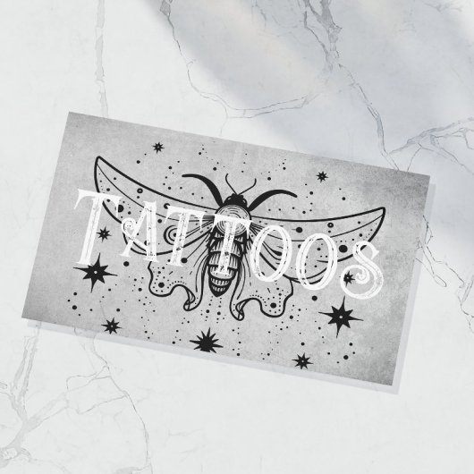 Celestial Moth Concrete Modern Tattoo Artist  名刺