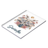 Celestial Moth Crystal Floral Moon   ノートブック (左側)