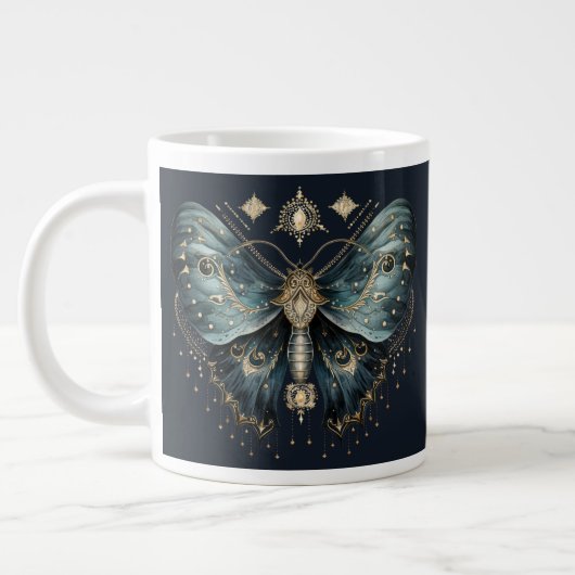 Celestial Moth Dark Aesthetic Coffee Mug ジャンボコーヒーマグカップ (左)