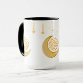 Celestial Mug – Gold Crescent Moons & Stars for Dr マグカップ (正面左)