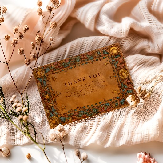 Celestial Mystic Baroque Wedding サンキューカード