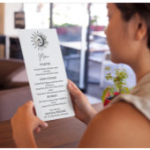 Celestial Mystical Wedding Menu Card  メニュー