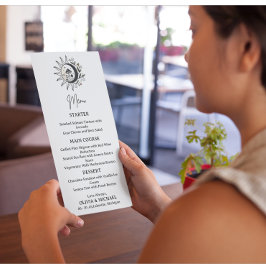 Celestial Mystical Wedding Menu Card  メニュー