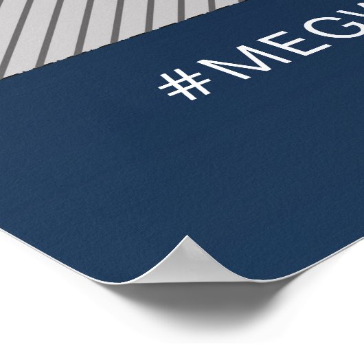 Celestial Navy Blue Star Wedding Photo Props ポスター (角)