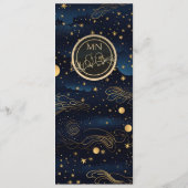 Celestial Navy Gold ウェディング メニュー (裏面)