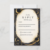 Celestial Night Garden Wedding 出欠カード (正面)