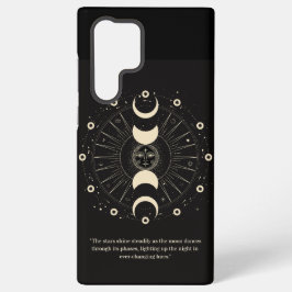 Celestial Night Phases: Elegant Samsung Phone Case Galaxy S22 Ultraケース