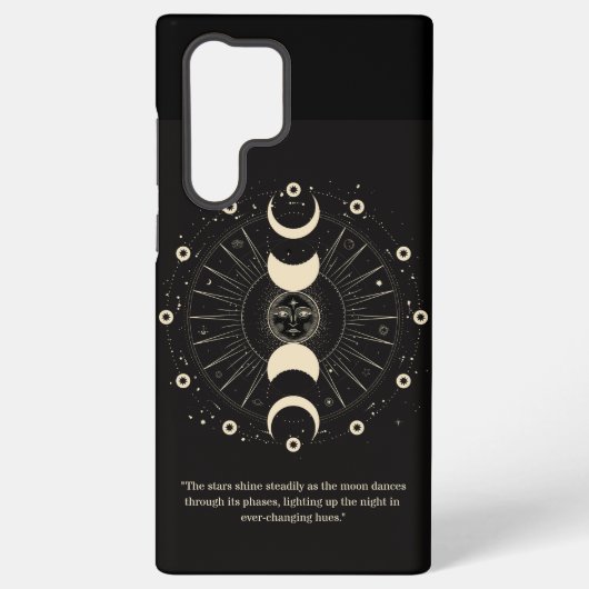 Celestial Night Phases: Elegant Samsung Phone Case Samsung Galaxyケース (裏面)