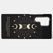 Celestial Night Phases: Elegant Samsung Phone Case Samsung Galaxyケース (裏面横)