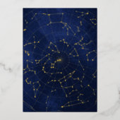 Celestial Night Sky Foil Invitation - Back Card 箔招待状 (正面)