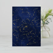 Celestial Night Sky Foil Invitation - Back Card 箔招待状 (立ち正面)
