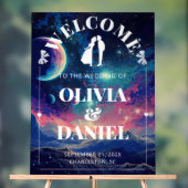 Celestial Night Sky Wedding Welcome Acrylic Sign アクリルサイン (ニュートラル)