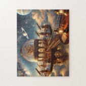 Celestial Observatory Steampunk Star Dome ジグソーパズル (縦)