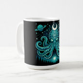 Celestial Octopus – Cosmic Intelligence Wildlife コーヒーマグカップ (正面左)