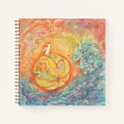 Celestial Orb: Winged Hare on Silken Brocade ノートブック (正面)