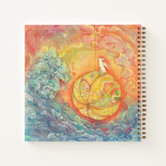 Celestial Orb: Winged Hare on Silken Brocade ノートブック (裏面)