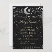 Celestial Over the Moon Baby Shower Invitation  招待状 (正面)