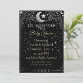 Celestial Over the Moon Baby Shower Invitation  招待状 (スタンド正面)