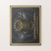 Celestial Owl Cosmic Guardian ジグソーパズル (縦)