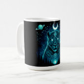 Celestial Panther – Cosmic Shadow Wildlife Galaxy  コーヒーマグカップ (正面左)