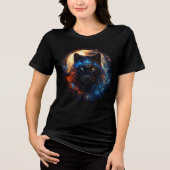 Celestial Panther with Moon & Sacred Geometry トライブレンドＴシャツ (正面)